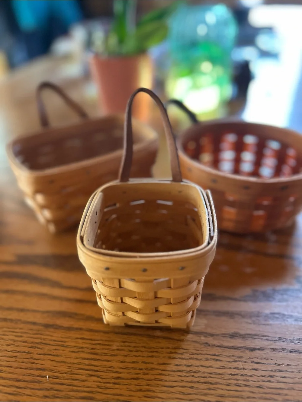 Vintage Longaberger Basket Bundle Set of 3 – Includes One Plastic Protector